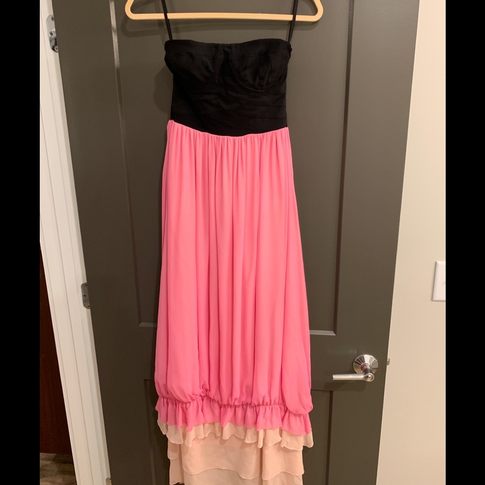 Strapless boutique prom dress